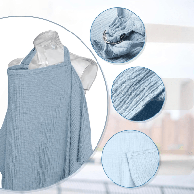 Cape d'allaitement - BreastfeedingCover™ - Bleu Ciel - Maman Voila