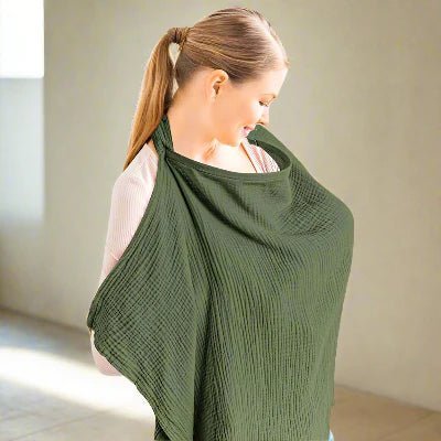 Cape d'allaitement - BreastfeedingCover™ - Vert - Maman Voila